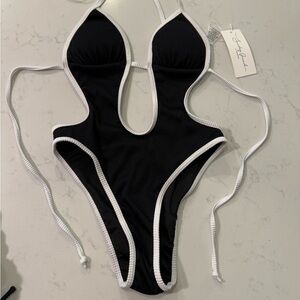 Black one piece swimsuit